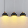 Lámpara colgante Lindby Flurin, 3 luces, 107 cm, negra, metal