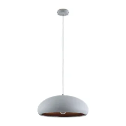 Lámpara colgante Lindby Gerwina, blanco/oro, metal, 40 cm, E27