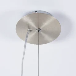 Lámpara colgante Lindby Ginevra, Ø 38 cm, blanca, cristal, E27