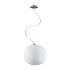 Lámpara colgante Lindby Ginevra, Ø 38 cm, blanca, cristal, E27
