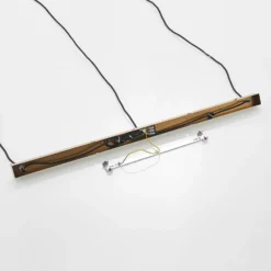 Lámpara colgante Lindby Grady, latón/claro, 110 cm, metal, cristal