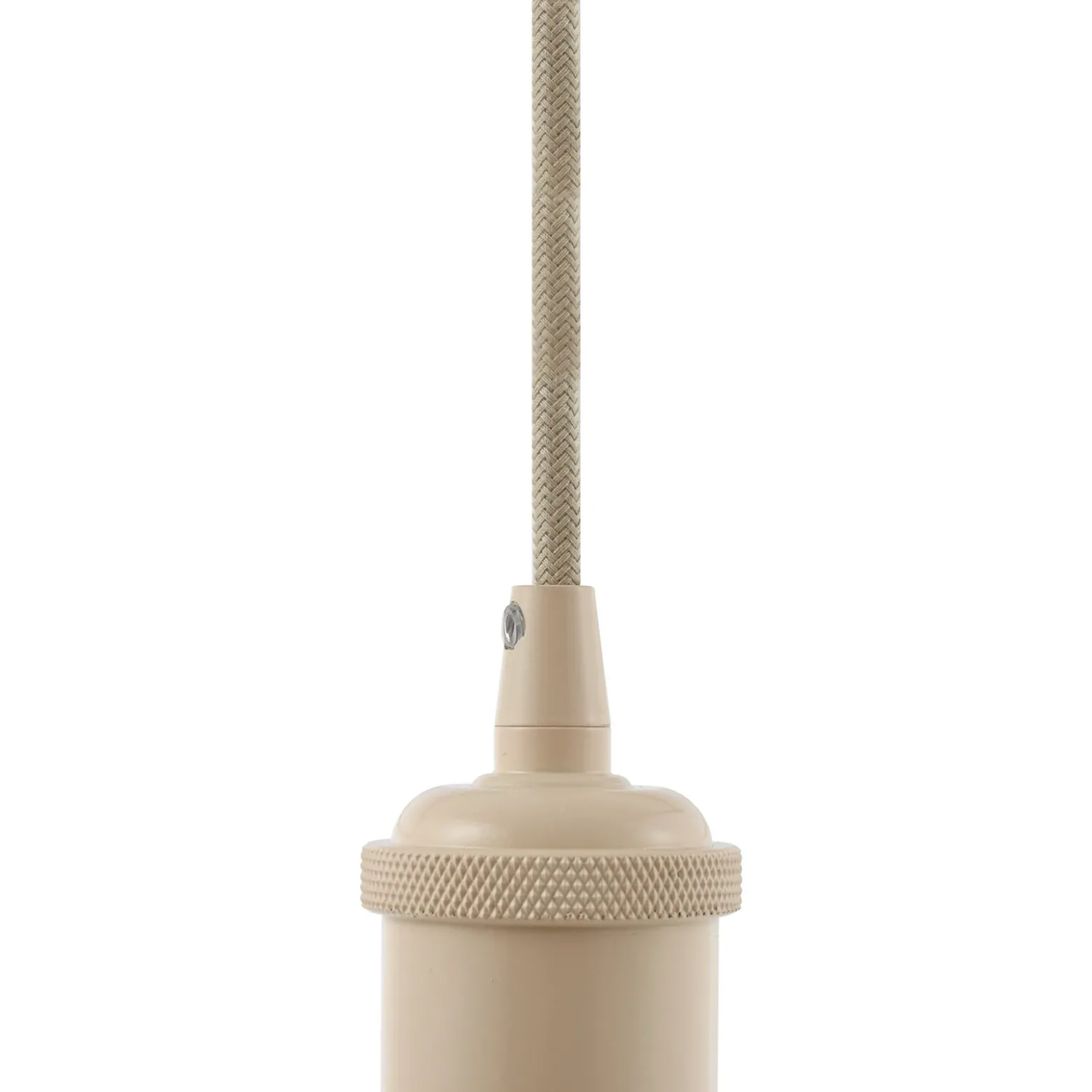 Lámpara colgante Lindby Hattie, portalámpara E27, beige, Ø 5 cm