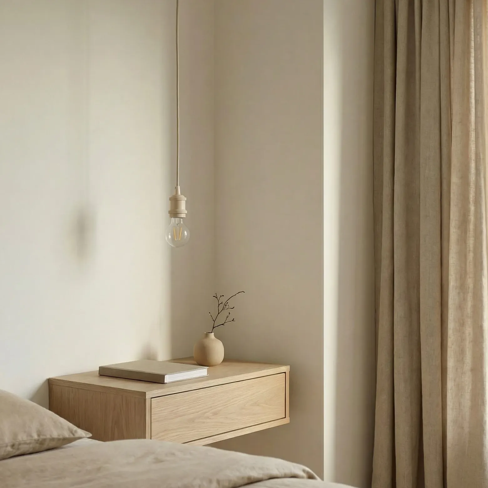 Lámpara colgante Lindby Hattie, portalámpara E27, beige, Ø 5 cm