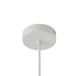 Lámpara colgante Lindby Helin, blanca, Ø 70 cm, textil, 3 x E27