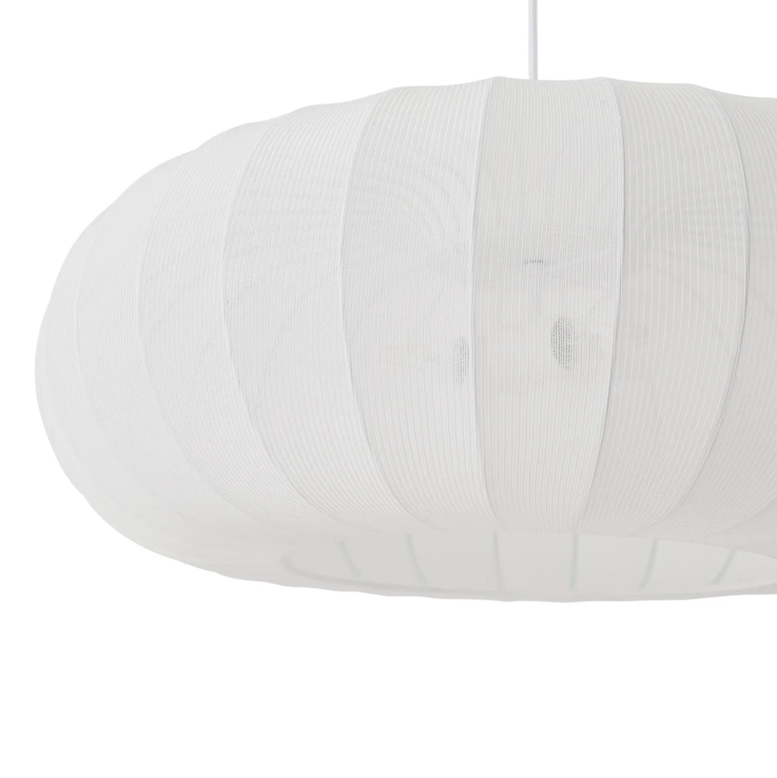 Lámpara colgante Lindby Helin, blanca, Ø 70 cm, textil, 3 x E27