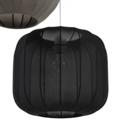 Lámpara colgante Lindby Helin negro/blanco/gris, Ø 60 cm, 3 luces.