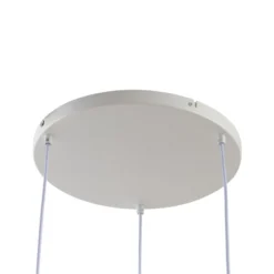 Lámpara colgante Lindby Helin negro/blanco/gris, Ø 60 cm, 3 luces.