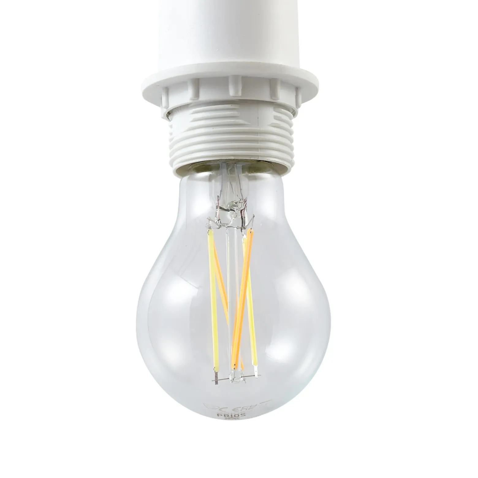 Lámpara colgante Lindby Helin, blanca, Ø 30 cm, tela