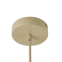 Lámpara colgante Lindby Helin, beige, Ø 70 cm, textil, 3 x E27