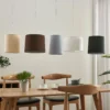 Lámpara colgante Lindby Hermina, multicolor, 5 luces, tejido, E27