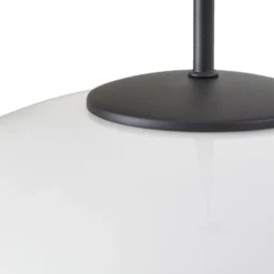 Lámpara colgante Lindby Hikari, Ø 30 cm, blanca, cristal, E14