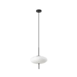 Lámpara colgante Lindby Hikari, Ø 30 cm, blanca, cristal, E14