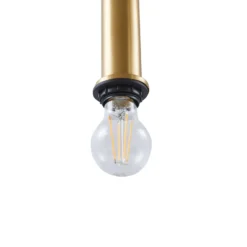 Lámpara colgante Lindby Hildur, 5 luces, gris ahumado, cristal