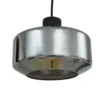 Lámpara colgante Lindby Hildur, Ø 35 cm, gris humo, cristal, E27