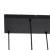 Lámpara colgante Lindby Hildur, 6 luces, gris humo, cristal
