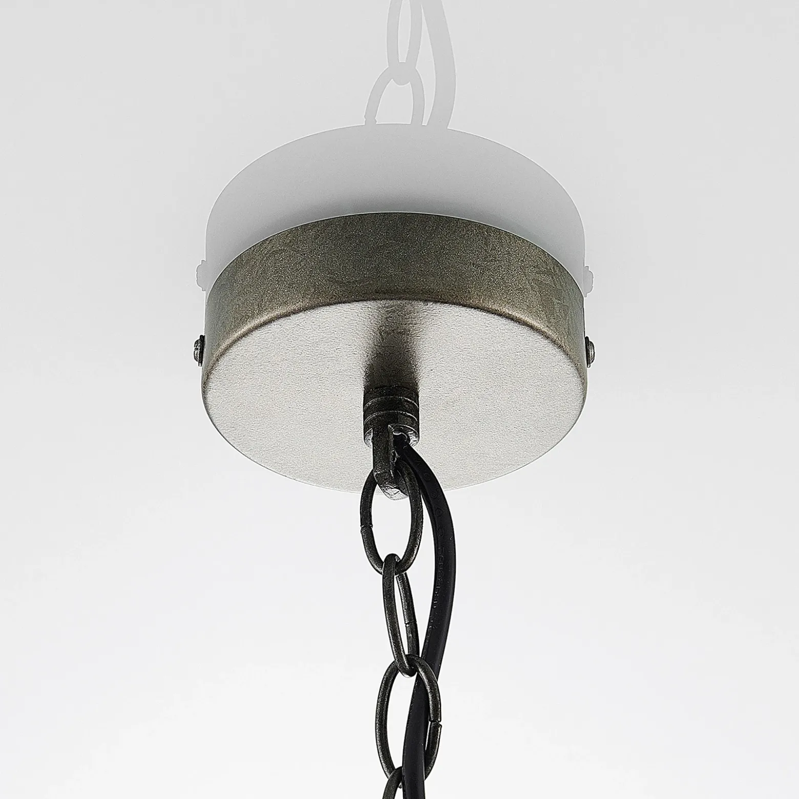 Lámpara colgante Lindby Holgar, verde, madera, metal, Ø 45 cm, E27