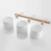 Lámpara colgante Lindby Imarin, 3 luces, blanca, textil, 100cm