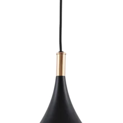 Lámpara colgante Lindby Jarl, negra, metal, Ø 35 cm, G9