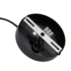 Lámpara colgante Lindby Jarl, negra, metal, Ø 35 cm, G9
