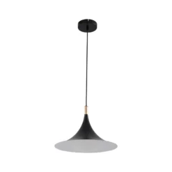 Lámpara colgante Lindby Jarl, negra, metal, Ø 35 cm, G9