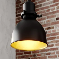 Lámpara colgante Lindby Jasminka, negro/oro, metal, 4 luces.