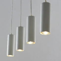 Lámpara colgante Lindby Joffrey, 76 cm, blanca, 4 luces, GU10