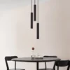Lámpara colgante Lindby Joffrey, Ø 24 cm, negra, 3 luces, GU10