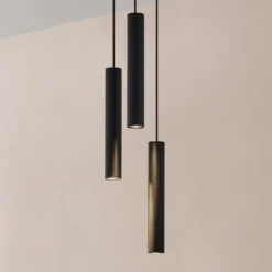 Lámpara colgante Lindby Joffrey, Ø 24 cm, negra, 3 luces, GU10