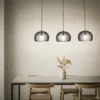 Lámpara colgante Lindby Jusra, negra, metal, 3 luces, 99cm