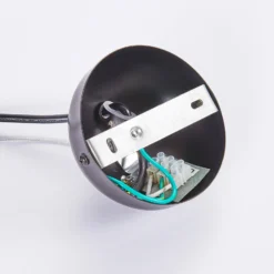 Lámpara colgante Lindby Kinan, Ø 54 cm, negro, dorado, metal