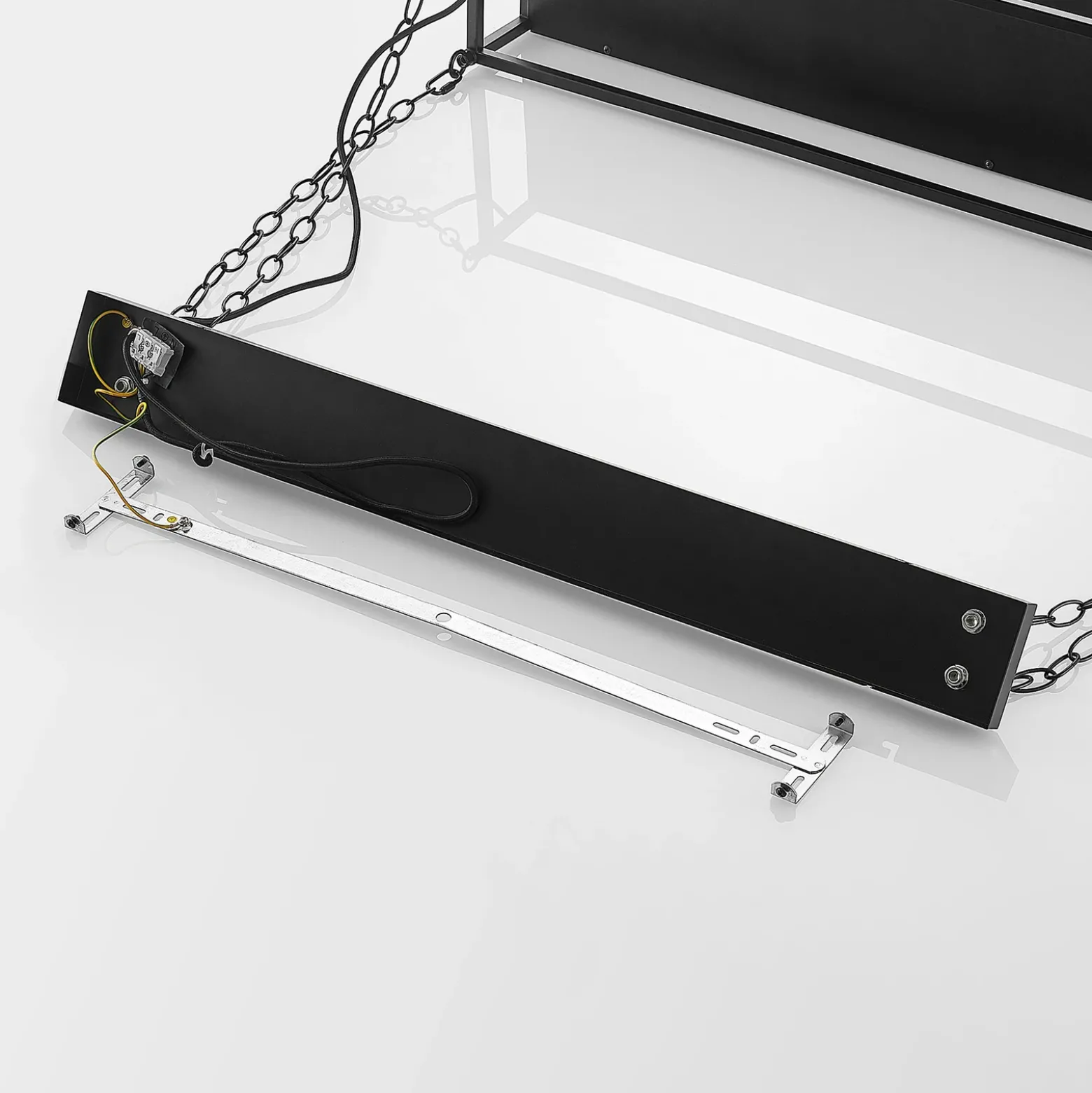 Lámpara colgante Lindby Kirista, 5 luces, negro, 100 cm, E27