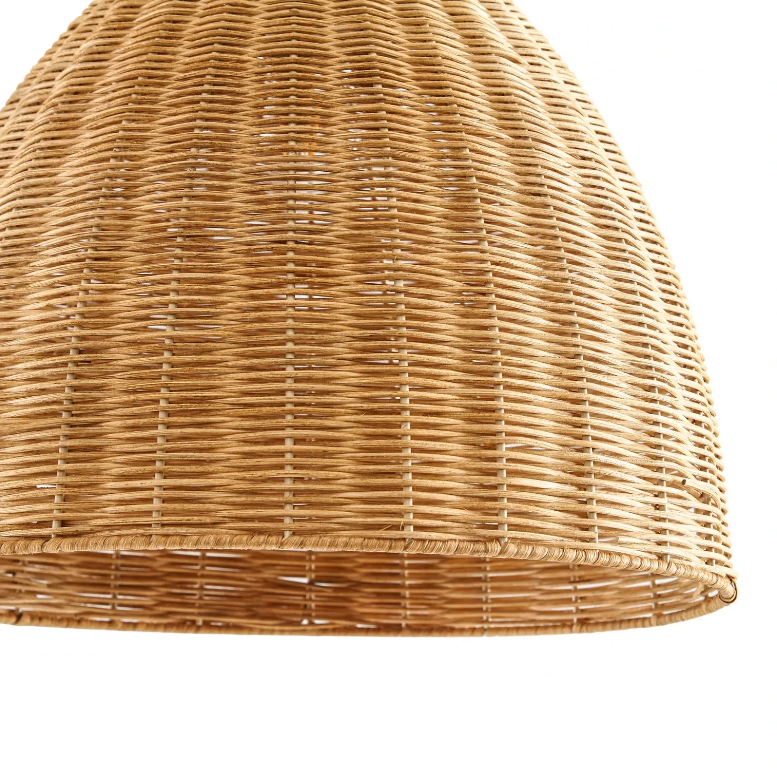 Lámpara colgante Lindby Laverne, Ø 40 cm, ratán, E27