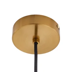 Lámpara colgante Lindby Lelia, ámbar, cristal, Ø 35 cm
