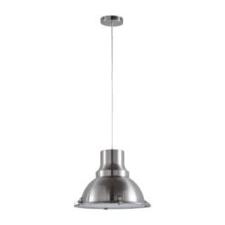 Lámpara colgante Lindby Letty, Ø 39 cm, color níquel, metal, E27