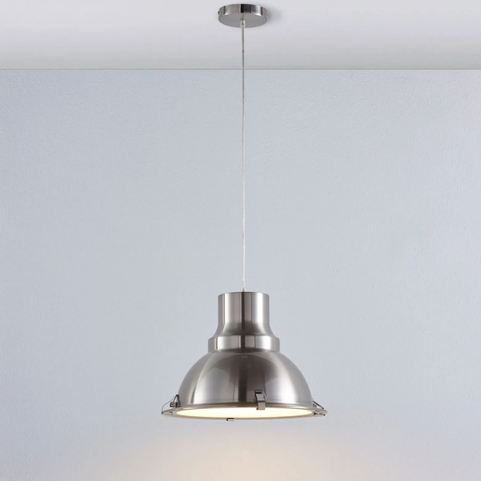 Lámpara colgante Lindby Letty, Ø 39 cm, color níquel, metal, E27