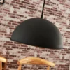 Lámpara colgante Lindby Leya, negro/oro, metal, Ø 30 cm, E27