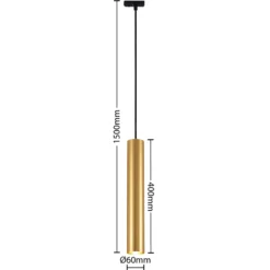 Lámpara colgante Lindby Linaro, 40 cm, dorada, monofásica, GU10