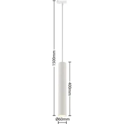 Lámpara colgante Lindby Linaro, 40 cm, blanca, monofásica, GU10