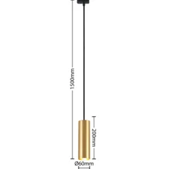 Lámpara colgante Lindby Linaro, 20 cm, dorada, 1 fase, GU10