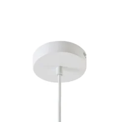 Lámpara colgante Lindby Marielle, Ø 55 cm, blanca, tejido, 3x E27