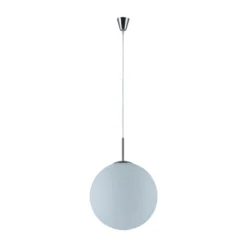 Lámpara colgante Lindby Marike, Ø 40 cm, blanca, cristal, globo, E27