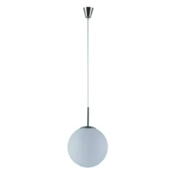 Lámpara colgante Lindby Marike, Ø 30 cm, blanca, cristal, globo, E27