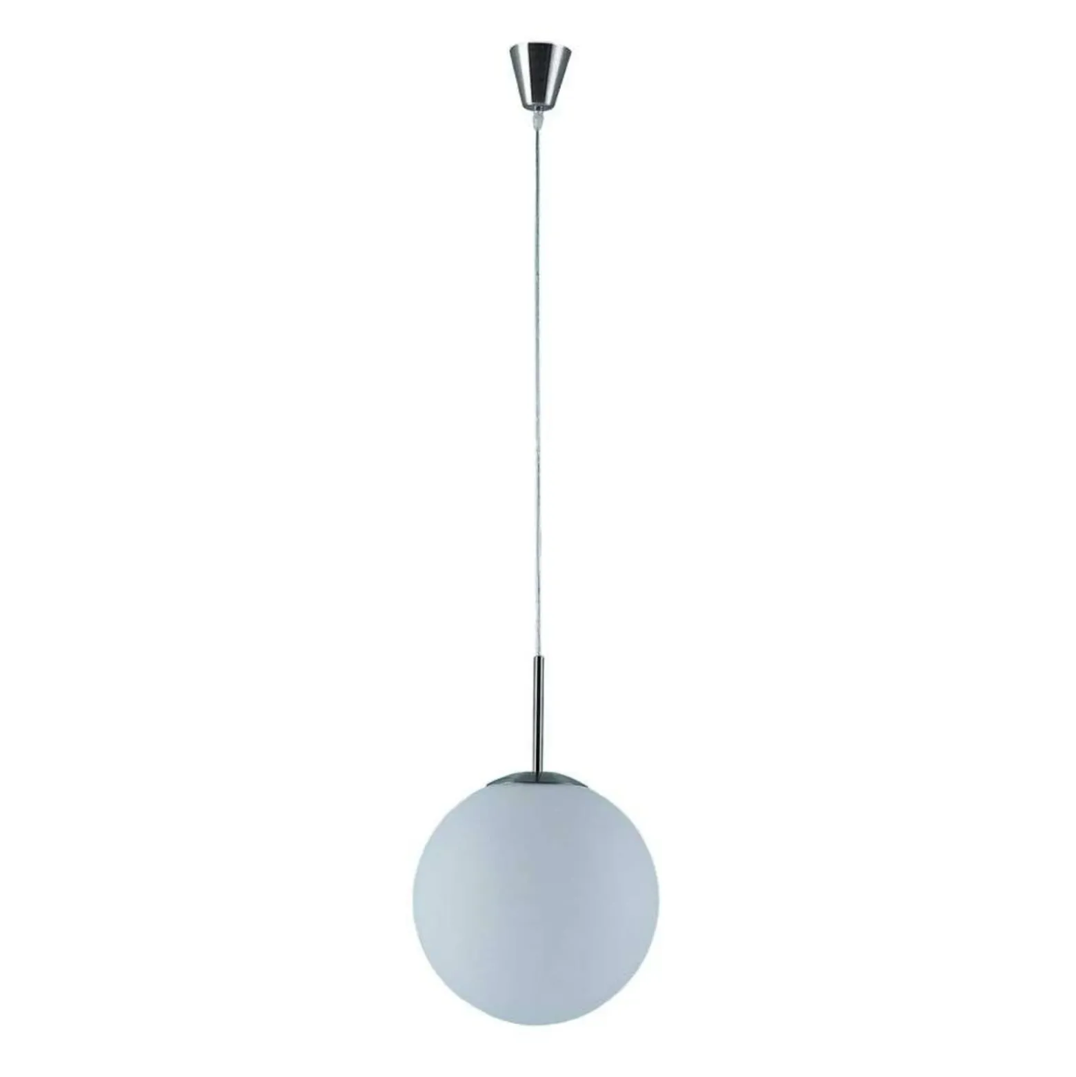 Lámpara colgante Lindby Marike, Ø 30 cm, blanca, cristal, globo, E27
