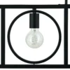 Lámpara colgante Lindby Mateja, negra, metal, 112 cm, 4 luces.