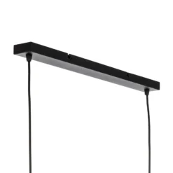 Lámpara colgante Lindby Mateja, negra, metal, 112 cm, 4 luces.