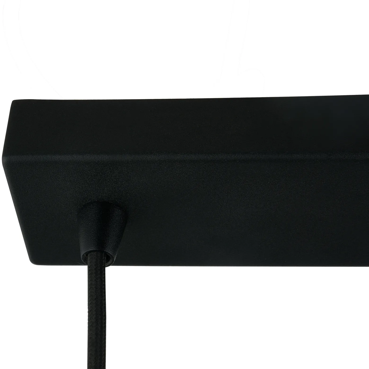 Lámpara colgante Lindby Mateja, negra, metal, 112 cm, 4 luces.