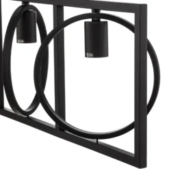 Lámpara colgante Lindby Mateja, negra, metal, 112 cm, 4 luces.