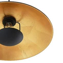Lámpara colgante Lindby Narisara, Ø 40 cm, E27, negro-oro
