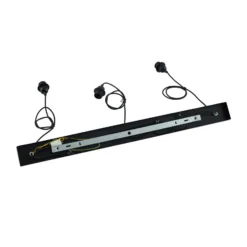 Lámpara colgante Lindby Nerys, 3 luces, negra, bambú, 1,120 cm