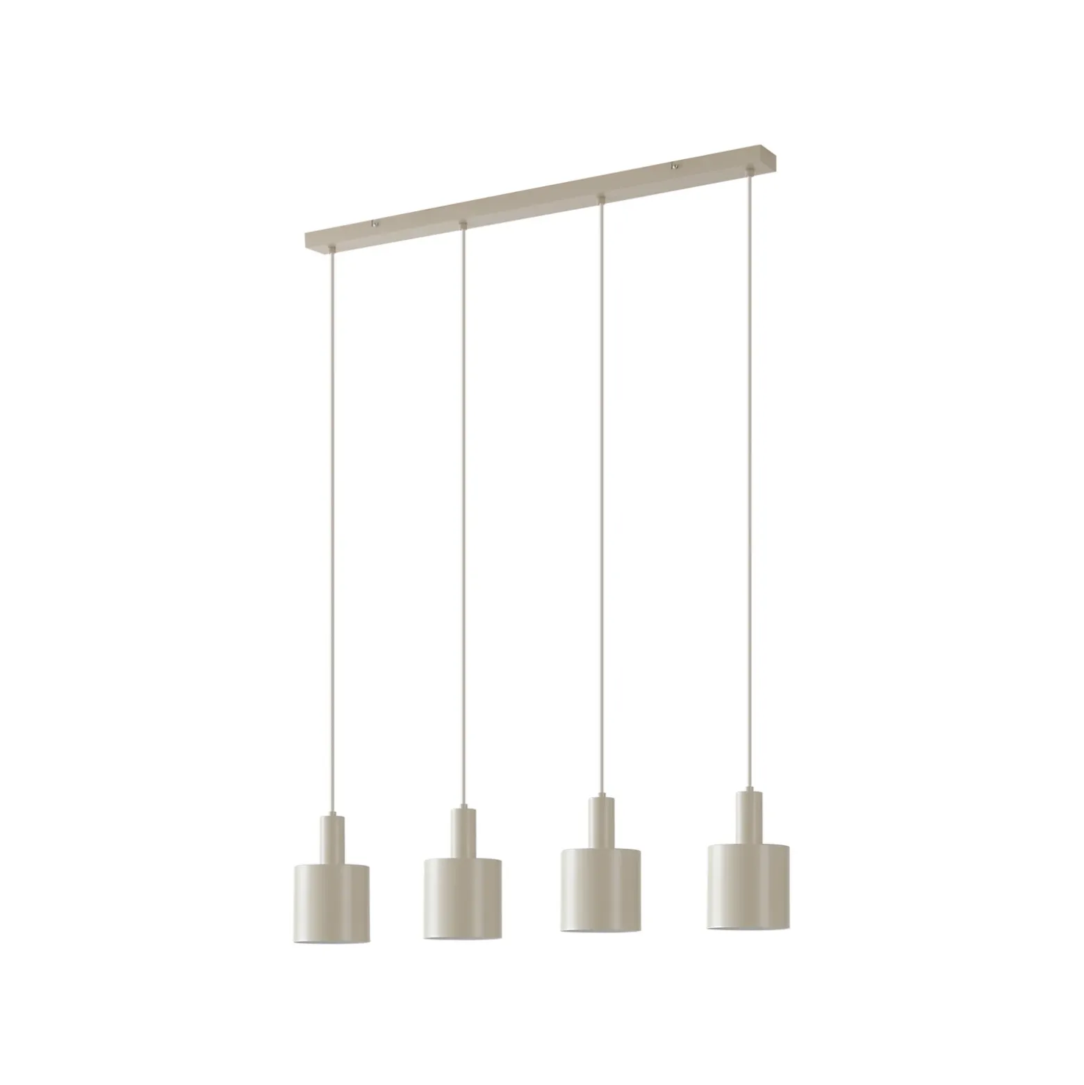 Lámpara colgante Lindby Ovelia, beige, 4 luces, metal, E27